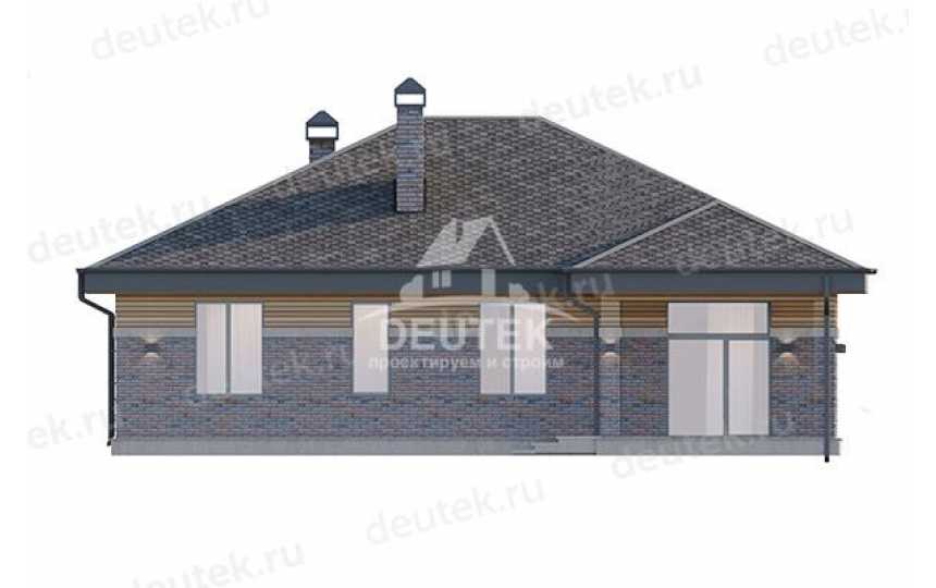 Проект жилого одноэтажного дома из керамических блоков с тремя спальнями - LK-173