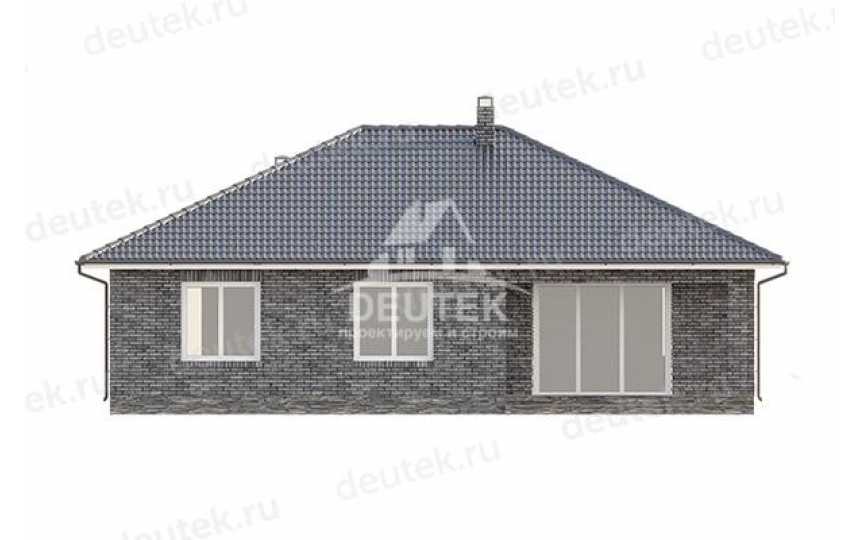 Проект жилого одноэтажного дома из газобетона с размерами 13 м на 14 м и площадью до 150 кв м - LK-174