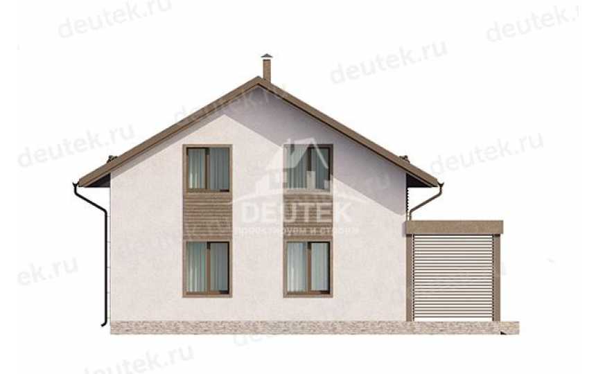 Проект квадратного двухэтажного дома из газобетона с размерами 13 м на 13 м и площадью до 200 кв м - LK-177