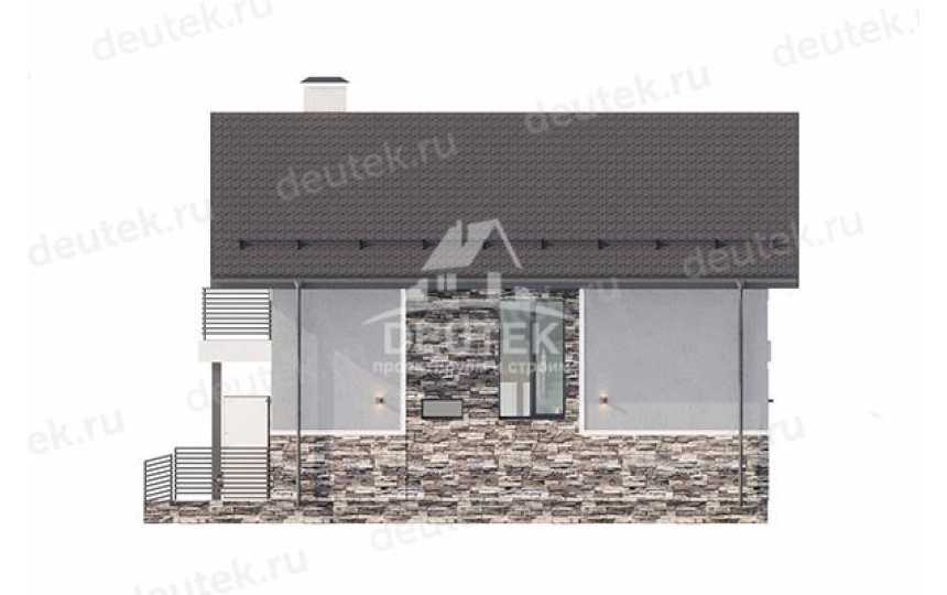 Проект квадратного двухэтажного дома в европейском стиле  из газобетона с четырьмя спальнями - LK-178