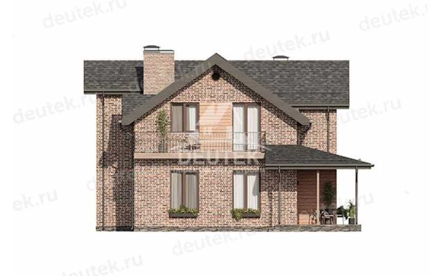 Проект узкого двухэтажного дома в европейском стиле с мансардным этажом - LK-189