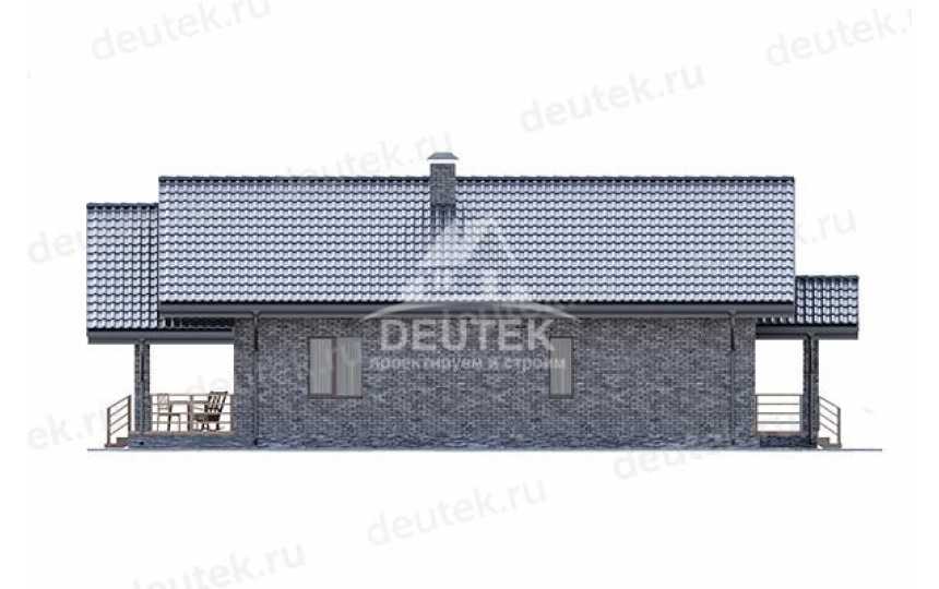Проект узкого одноэтажного дома в европейском стиле с площадью до 150 кв м - LK-204