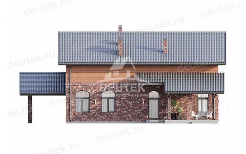 Проект квадратного двухэтажного дома с одноместным гаражом - LK-292