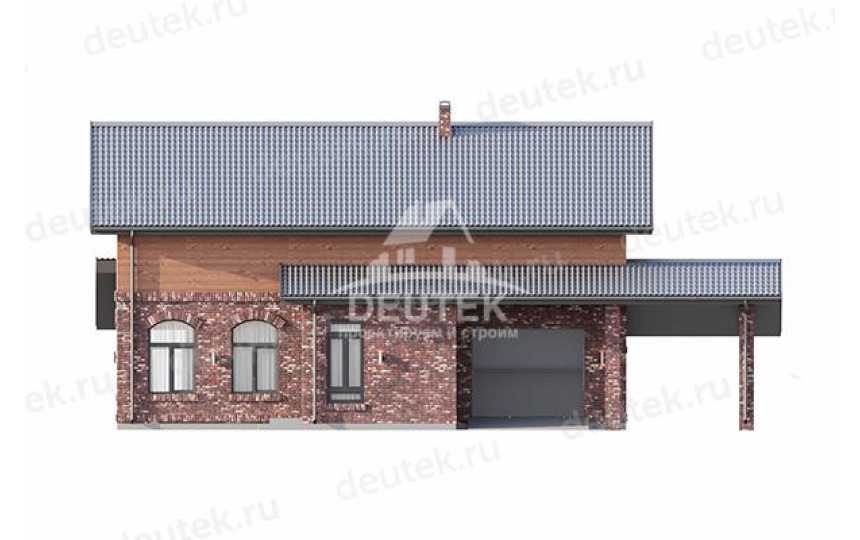 Проект квадратного двухэтажного дома с одноместным гаражом - LK-292