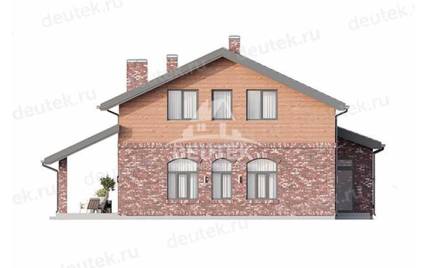 Проект квадратного двухэтажного дома с одноместным гаражом - LK-292