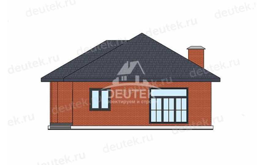 Проект узкого одноэтажного дома с размерами 15 м на 11 м - LK-407