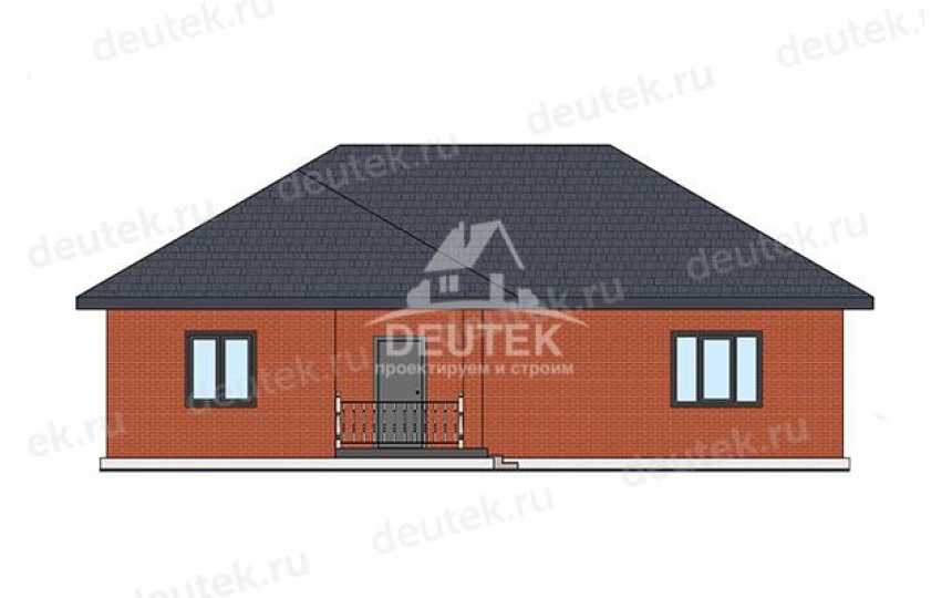 Проект узкого одноэтажного дома с размерами 15 м на 11 м - LK-407