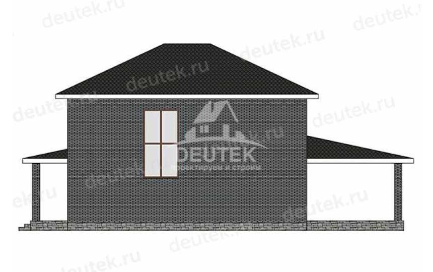 Проект квадратного двухэтажного дома с двухместным гаражом - LK-410