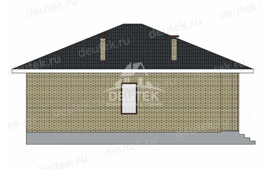 Проект дачного одноэтажного дома с тремя спальнями - LK-411