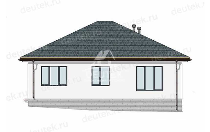 Проект квадратного одноэтажного дома с размерами 11 м на 11 м - LK-460