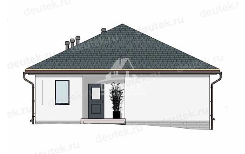 Проект квадратного одноэтажного дома с размерами 11 м на 11 м - LK-460