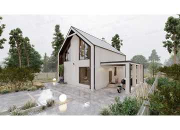 Проект индивидуального двухэтажного дома в стиле Барнхаус  DTE129