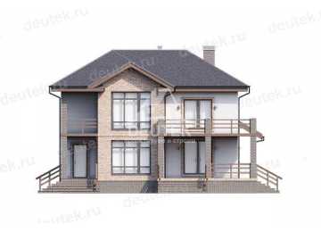 Проект двухэтажного дома с площадью до 200 кв м и мансардой KVR-54