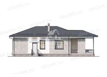 Проект одноэтажного жилого дома в европейском стиле с террасой KVR-56