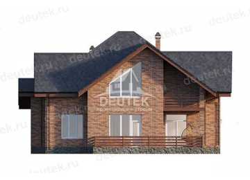 Проект двухэтажного дома из газобетона в европейском стиле с мансардой KVR-68