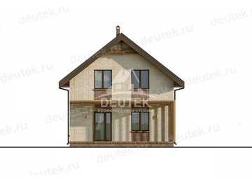 Проект двухэтажного дома с площадью до 150 кв м с кабинетом KVR-111