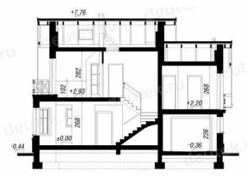 Проект двухэтажного дома из керамоблоков с одноместным гаражом и эркером - SK-8 SK-9