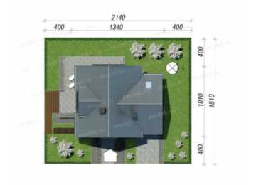 Проект европейского жилого двухэтажного дома из керамоблоков с двухместным гаражом и камином - КА-1 KA-1