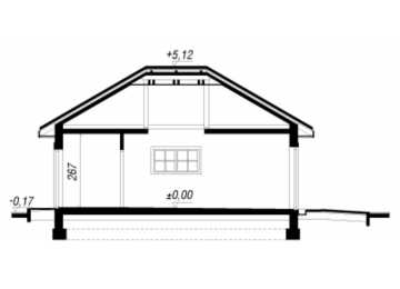 Проект одноэтажного двухместного гаража из керамоблоков в европейском стиле с хозяйственным помещением - VV-9 VV-9