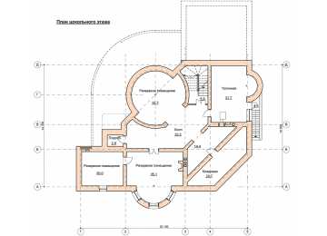 Проект трёхэтажного дома из кирпича в стиле барокко с цокольным этажом и двухместным гаражом, с площадью до 650 кв м  PA-54