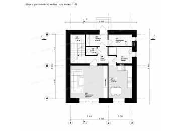 Проект индивидуального жилого дома  с мансардным этажом  DTE-50