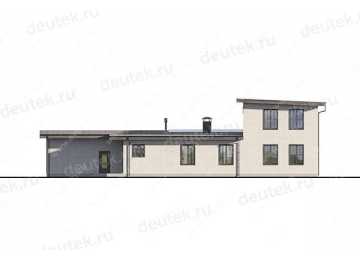 Проект узкого двухэтажного дома с двухместным гаражом  LK-11