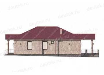Проект узкого одноэтажного дома с размерами 15 м на 24 м LK-16