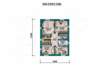 Проект узкого двухэтажного дома площадью до 200 кв. м SRK-7