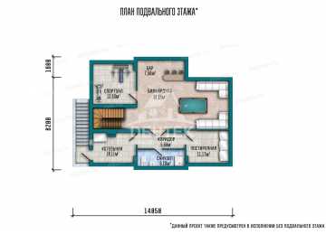 Проект двухэтажного дома с площадью до 350 кв м и тренажерным залом KVR-103
