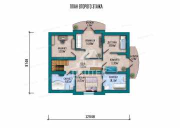 Проект двухэтажного дома с площадью до 350 кв м и тренажерным залом KVR-103