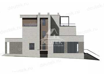Проект узкого трехэтажного дома из керамических блоков с подвалом, бассейном и бильярдной - LK-156