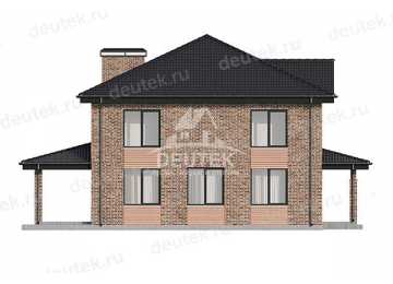 Проект узкого двухэтажного дома из газобетона с пятью спальнями - LK-188