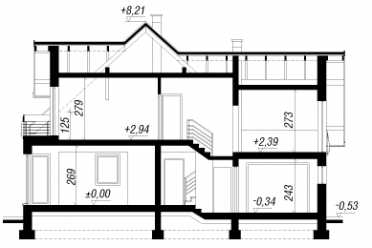Проект европейского дома с одноместным гаражом до 200 кв м DTA100156