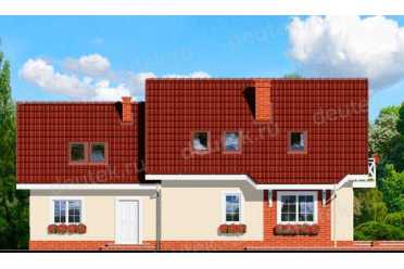 Проект дома с двухместным гаражом и камином до 200 кв м DTA100157