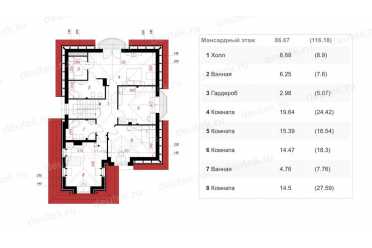Проект двухэтажного дома с двухместным гаражом и подвалом до 350 кв м DTA100165