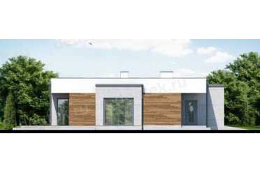 Проект европейского одноэтажного дома с одноместным гаражом до 200 кв м DTA100183