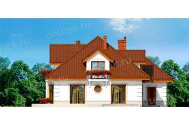 Проект двухэтажного дома из керамических блоков с двухместным гаражом - DTA100229 DTA100229