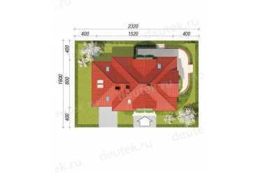 Проект двухэтажного дома из керамоблоков с одноместным гаражом - DTA100231 DTA100231