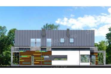 Проект двухэтажного дома из керамаблоков с одноместным гаражом - DTL100002 DTL100002