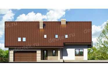 Проект одноэтажного дома из керамаблоков с двухместным гаражом  - DTN100051 DTN100052