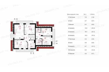 Проект европейского двухэтажного дома с терассой и эркером 16 на 10 м - DTS100060 DTS100060