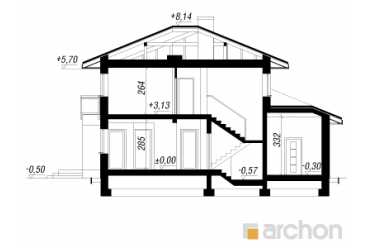 Проект двухэтажного дома 18х14 с гаражом DT1013