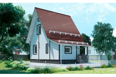 Проект дачного дома до 100 кв м DT0397