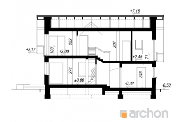 Проект дома с гаражом и тремя спальнями DT0630