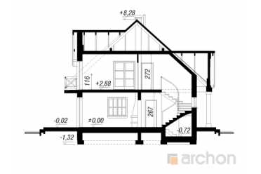 Проект двухэтажного дома с мансардой 9х12 DT0665