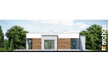 Проект дома с плоской крышей и гаражом DT0675