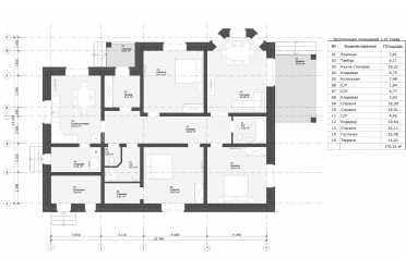 Проект одноэтажного дома с 3 спальнями DT0744