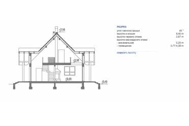 Проект двухэтажного дома с мансардой и гаражом DTM135