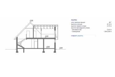 Проект двухэтажного дома с гаражом и мансардой DTM179