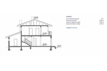 Проект двухэтажного дома с гаражом DTM182